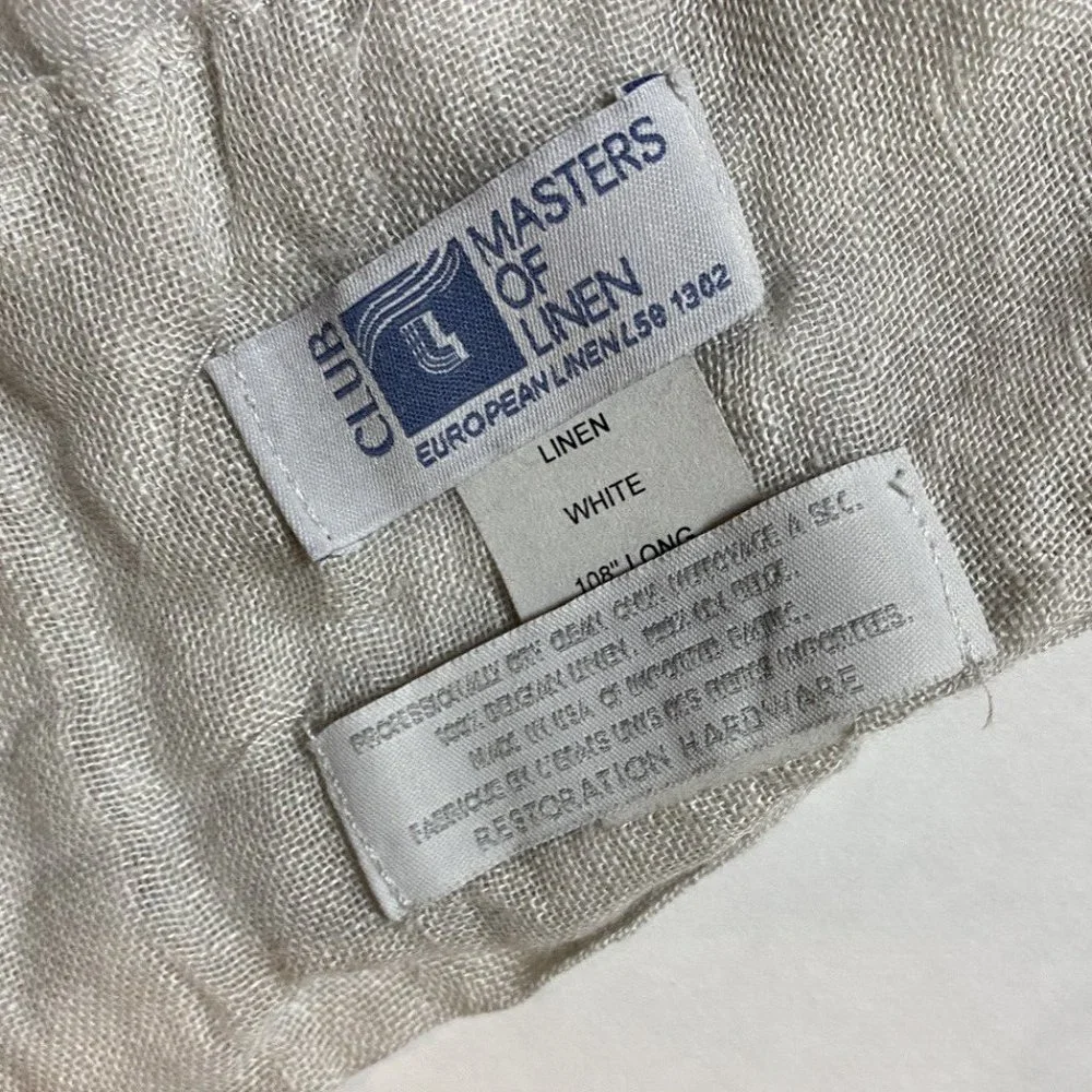Restoration Hardware 1 Single Curtain Panel Sheer Linen Light Gray Drape 108